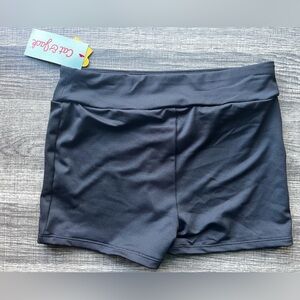 Girls Gymnastics Cheerleading Dance Black Shorts - Size L 10-12 - New With Tags